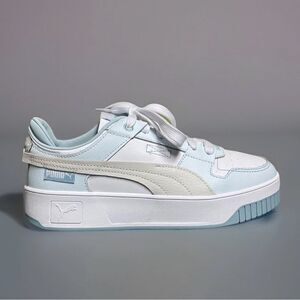 Puma Carina Street Women's White/Baby Blue 1.5" Platform Sneakers Size 8